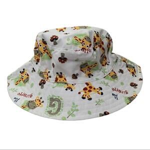 Giraffe With Mushrooms Toddler Baby Sun Hat NWOT